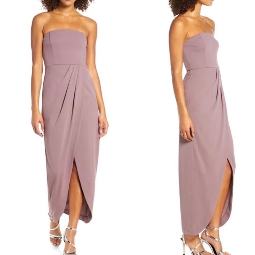 WAYF The Angelique Strapless Tulip Gown